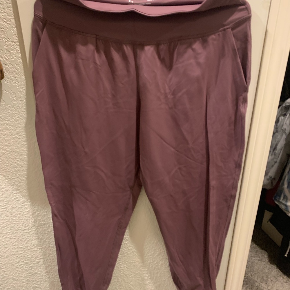 Under Armour Purple Track Pants with Elastic Waistband